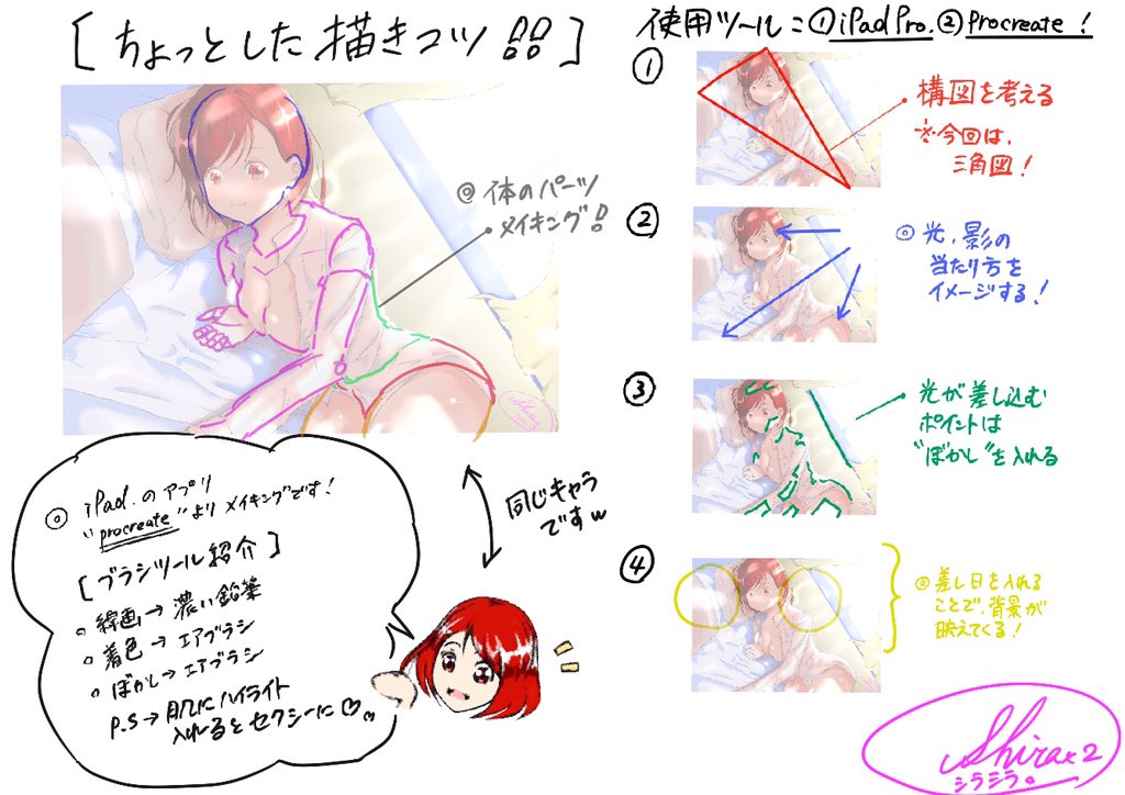 女の子イラストの描き方 押さえておきたいこと第５選 シラログ